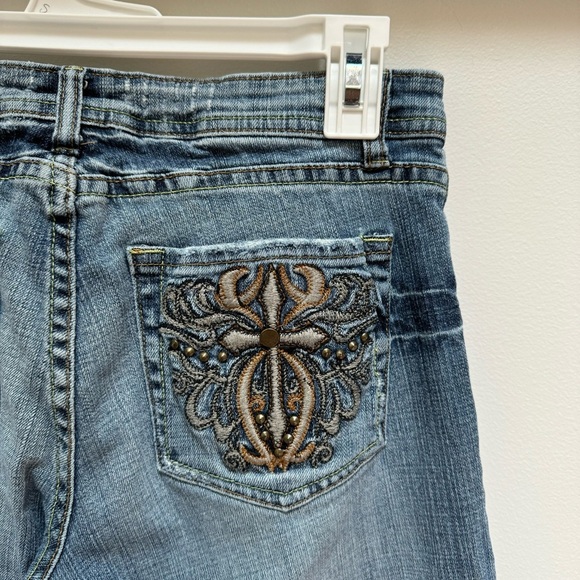 Cache Y2K Embellished Jeans Light Wash Size 4 - Picture 7 of 13